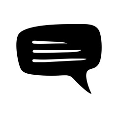 comment icon, comment silhouette vector illustration-simple silhouette illustration of comment, perfect for comment logos and icons