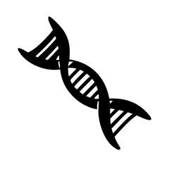 dna strand icon, dna strand silhouette vector illustration-simple silhouette illustration of dna strand, perfect for dna strand logos and icons