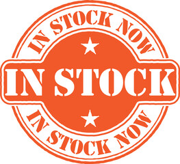 In Stock Now. Vector Label.