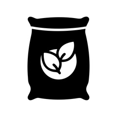 fertilizer bag icon, fertilizer bag silhouette vector illustration-simple silhouette illustration of fertilizer bag, perfect for fertilizer bag logos and icons