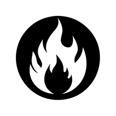 fire icon, fire silhouette vector illustration-simple silhouette illustration of fire, perfect for fire logos and icons