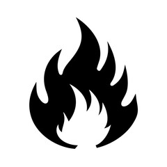 fire icon, fire silhouette vector illustration-simple silhouette illustration of fire, perfect for fire logos and icons