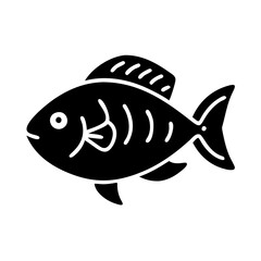 fish icon, fish silhouette vector illustration-simple silhouette illustration of fish, perfect for fish logos and icons