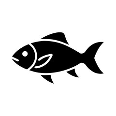 fish icon, fish silhouette vector illustration-simple silhouette illustration of fish, perfect for fish logos and icons