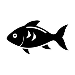 fish icon, fish silhouette vector illustration-simple silhouette illustration of fish, perfect for fish logos and icons