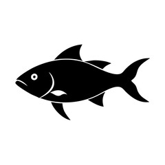 fish icon, fish silhouette vector illustration-simple silhouette illustration of fish, perfect for fish logos and icons