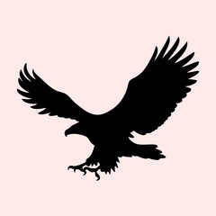 Fototapeta premium Majestic Eagle Silhouette Vector Illustration.