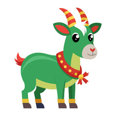 christmas goat vector 