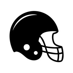 football helmet icon, football helmet silhouette vector illustration-simple silhouette illustration of football helmet, perfect for football helmet logos and icons