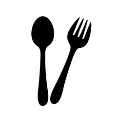 fork spoon icon, fork spoon silhouette vector illustration-simple silhouette illustration of fork spoon, perfect for fork spoon logos and icons
