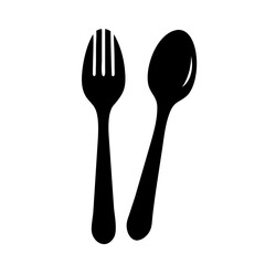 fork spoon icon, fork spoon silhouette vector illustration-simple silhouette illustration of fork spoon, perfect for fork spoon logos and icons