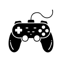 game controller icon, game controller silhouette vector illustration-simple silhouette illustration of game controller, perfect for game controller logos and icons