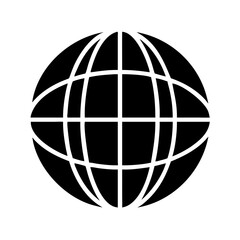 globe icon, globe silhouette vector illustration-simple silhouette illustration of globe, perfect for globe logos and icons