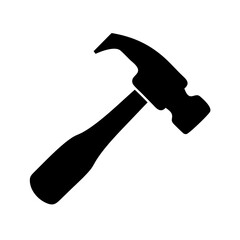 hammer icon, hammer silhouette vector illustration-simple silhouette illustration of hammer, perfect for hammer logos and icons