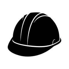 hard hat icon, hard hat silhouette vector illustration-simple silhouette illustration of hard hat, perfect for hard hat logos and icons