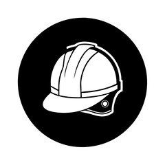 hard hat icon, hard hat silhouette vector illustration-simple silhouette illustration of hard hat, perfect for hard hat logos and icons