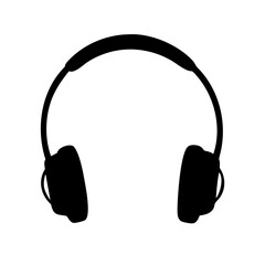 headphones icon, headphones silhouette vector illustration-simple silhouette illustration of headphones, perfect for headphones logos and icons