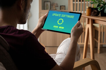 Software update on computer for modish version of device software upgrade