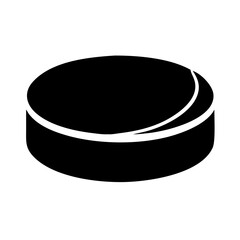 hockey puck icon, hockey puck silhouette vector illustration-simple silhouette illustration of hockey puck, perfect for hockey puck logos and icons