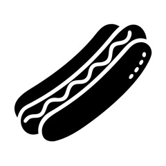 hot dog icon, hot dog silhouette vector illustration-simple silhouette illustration of hot dog, perfect for hot dog logos and icons