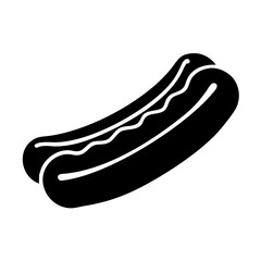 hot dog icon, hot dog silhouette vector illustration-simple silhouette illustration of hot dog, perfect for hot dog logos and icons