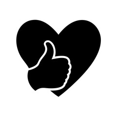 like icon, like silhouette vector illustration-simple silhouette illustration of like, perfect for like logos and icons