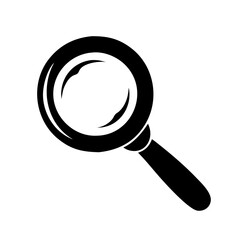 magnifying glass icon, magnifying glass silhouette vector illustration-simple silhouette illustration of magnifying glass, perfect for magnifying glass logos and icons