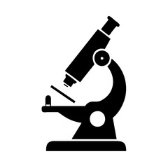 microscope icon, microscope silhouette vector illustration-simple silhouette illustration of microscope, perfect for microscope logos and icons