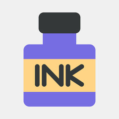 Icon ink. Indonesian general election elements. Icons in flat style. Good for prints, posters, infographics, etc.