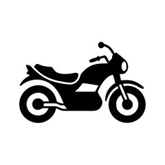 Obraz premium motorcycle icon, motorcycle silhouette vector illustration-simple silhouette illustration of motorcycle, perfect for motorcycle logos and icons