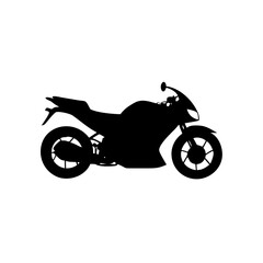 Fototapeta premium motorcycle icon, motorcycle silhouette vector illustration-simple silhouette illustration of motorcycle, perfect for motorcycle logos and icons
