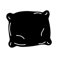 pillow icon, pillow silhouette vector illustration-simple silhouette illustration of pillow, perfect for pillow logos and icons