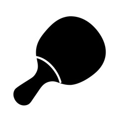 ping pong paddle icon, ping pong paddle silhouette vector illustration-simple silhouette illustration of ping pong paddle, perfect for ping pong paddle logos and icons