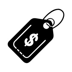 price tag icon, price tag silhouette vector illustration-simple silhouette illustration of price tag, perfect for price tag logos and icons