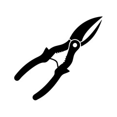 pruning shears icon, pruning shears silhouette vector illustration-simple silhouette illustration of pruning shears, perfect for pruning shears logos and icons