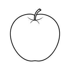 malay apple fruit line art vector illustration