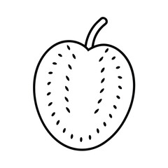 jack fruit line art vector illustration