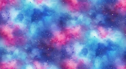 Fototapeta premium Cosmic Watercolor Dream AI Generated