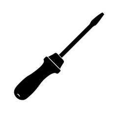 screwdriver icon, screwdriver silhouette vector illustration-simple silhouette illustration of screwdriver, perfect for screwdriver logos and icons
