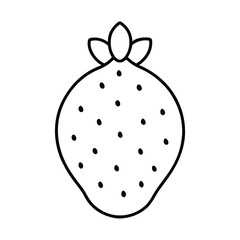 cactus pear fruit line art vector illustration