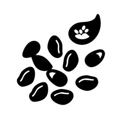 seeds icon, seeds silhouette vector illustration-simple silhouette illustration of seeds, perfect for seeds logos and icons