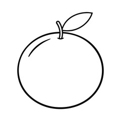blood orange fruit line art vector illustration