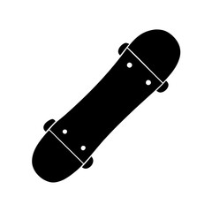 skateboard icon, skateboard silhouette vector illustration-simple silhouette illustration of skateboard, perfect for skateboard logos and icons