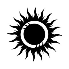 sun icon, sun silhouette vector illustration-simple silhouette illustration of sun, perfect for sun logos and icons