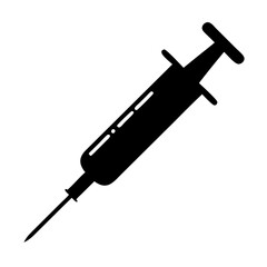 Fototapeta premium syringe icon, syringe silhouette vector illustration-simple silhouette illustration of syringe, perfect for syringe logos and icons