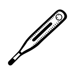 thermometer icon, thermometer silhouette vector illustration-simple silhouette illustration of thermometer, perfect for thermometer logos and icons