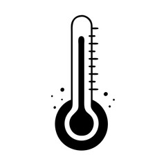 Naklejka premium thermometer icon, thermometer silhouette vector illustration-simple silhouette illustration of thermometer, perfect for thermometer logos and icons