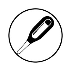 thermometer icon, thermometer silhouette vector illustration-simple silhouette illustration of thermometer, perfect for thermometer logos and icons