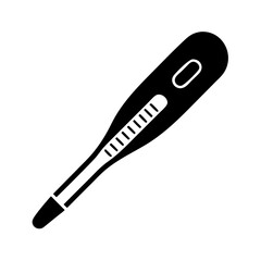 thermometer icon, thermometer silhouette vector illustration-simple silhouette illustration of thermometer, perfect for thermometer logos and icons