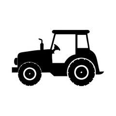 tractor icon, tractor silhouette vector illustration-simple silhouette illustration of tractor, perfect for tractor logos and icons